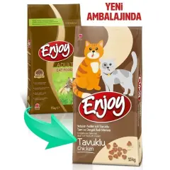 Enjoy Tavuklu Yetişkin Kedi Maması 15KG