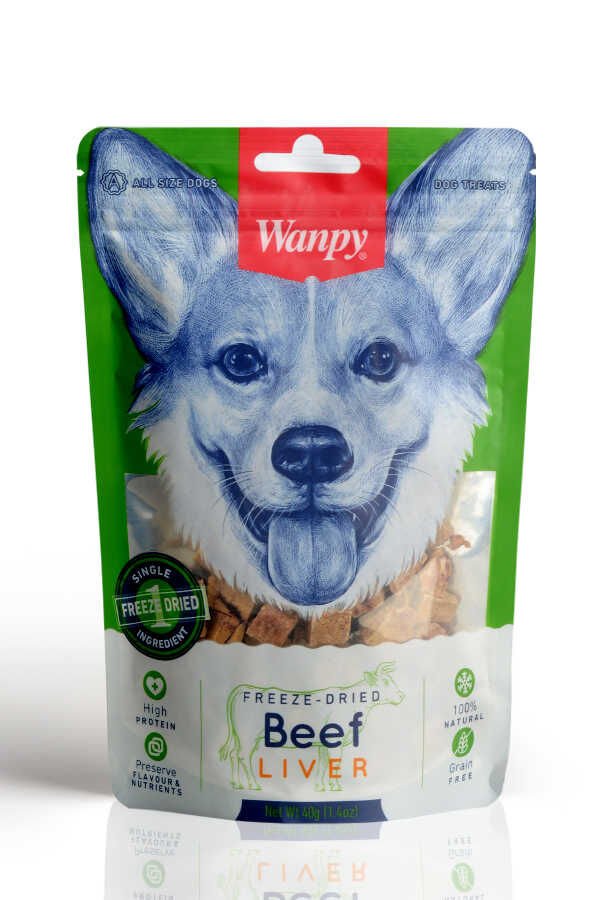 Wanpy Kurutulmuş %100 Dana Ciğeri 40 gr  Köpek Ödül