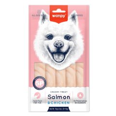 Wanpy Somonlu&Tavuklu Krema Köpek Ödülü 5x14g