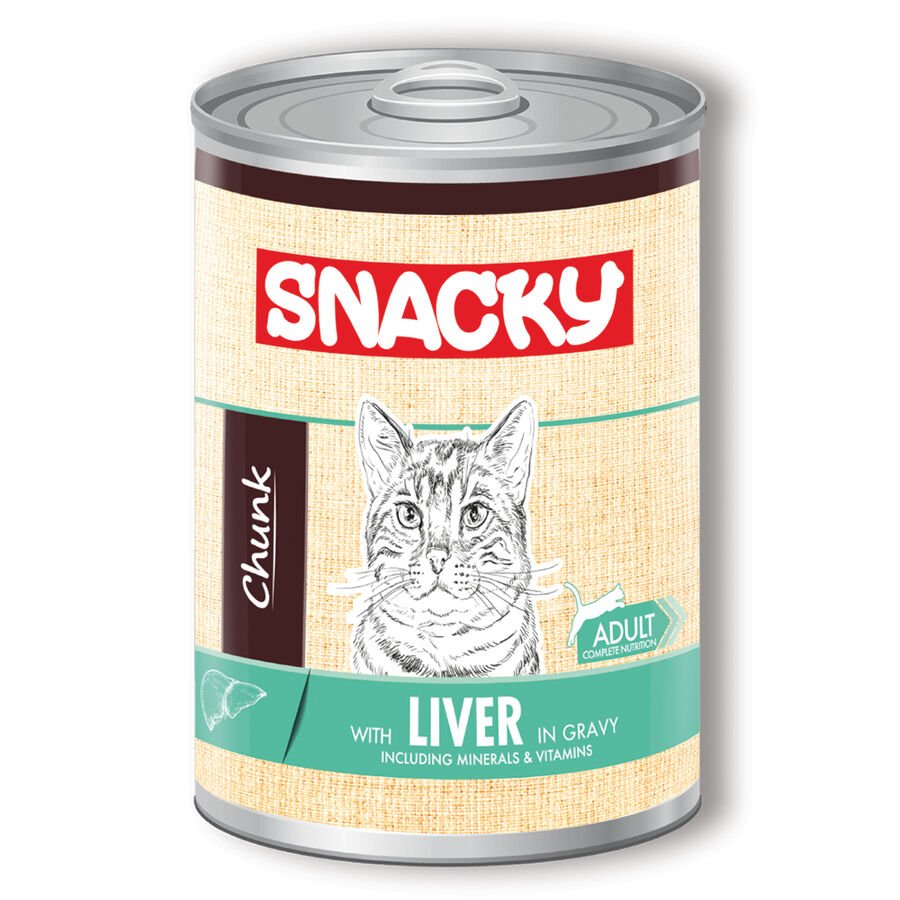 Snacky Chunk Ciğerli Yetişkin Kedi Konservesi 400gr