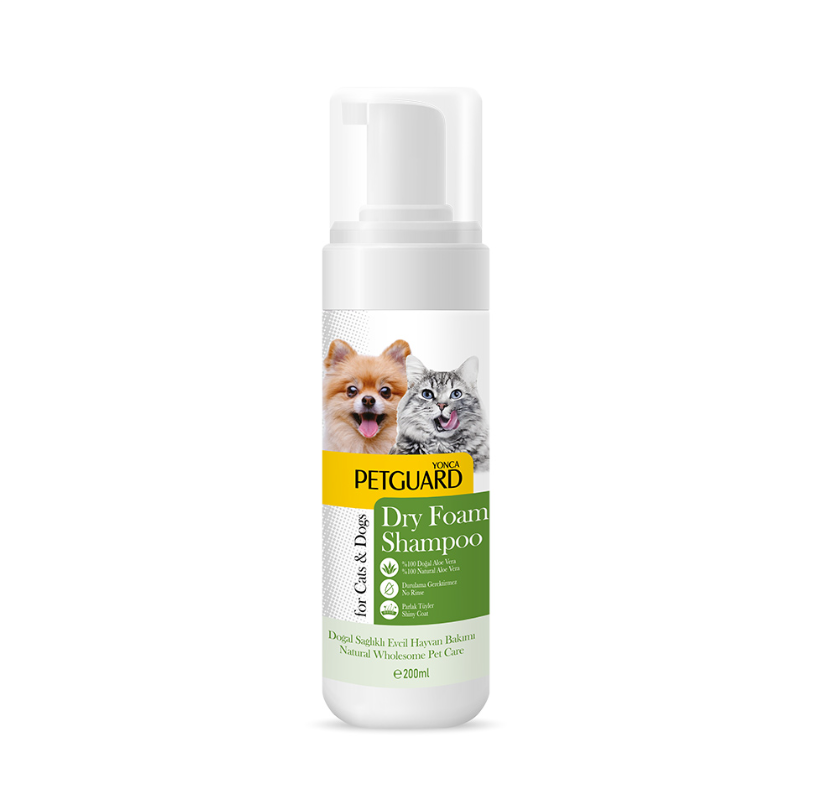 PetGuard Aloe Vera Kuru Köpük Şampuan 200ml