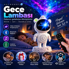 Akıllı Astronot Projeksiyon Gece Aydınlatma & Bluetooth Hoparlör