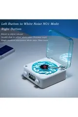 Nostalji Plak Çalar Bluetooth Hoparlör 3d Ses Dalgası Çalar Saat Retro Pikap Şarjlı Müzik Kutusu